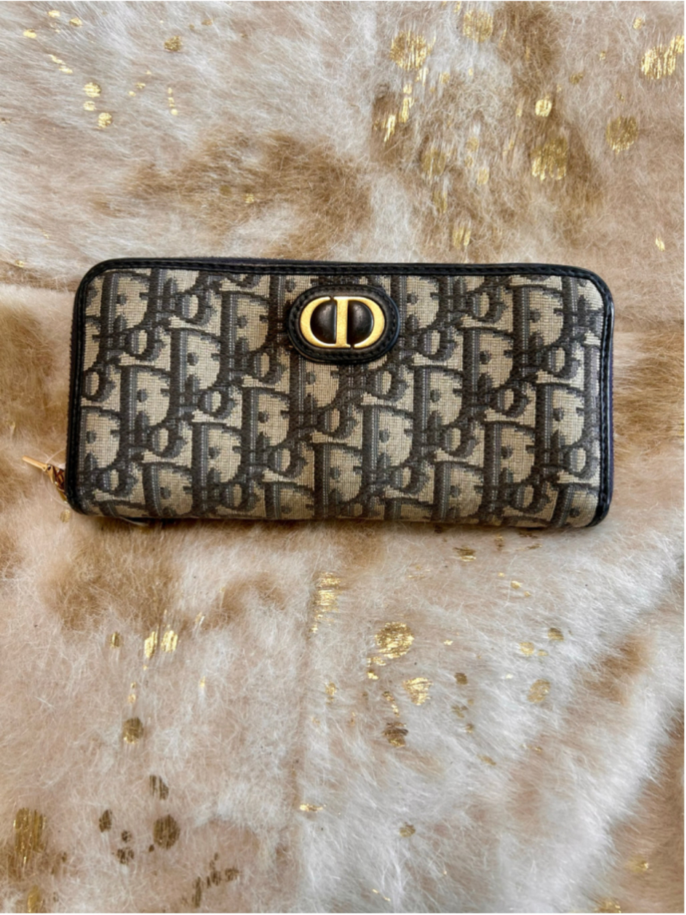 Christian Dior Oblique Canvas Zip Around Montaigne Voyageur Walletj